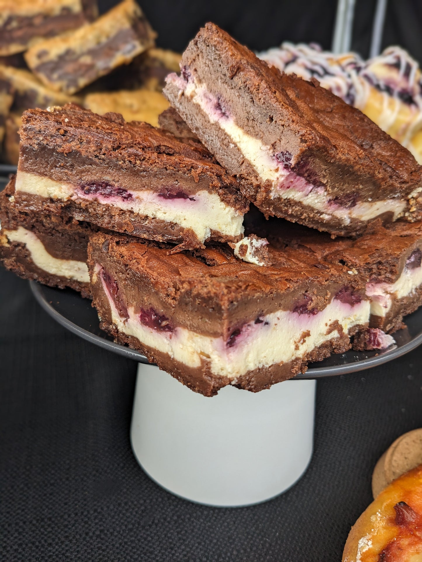 Blackberry Goats Cheese Brownie